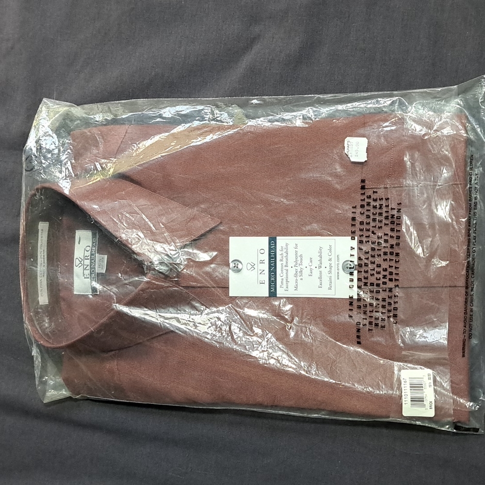 NWT ENRO "Brick" Men's Dress Shirt